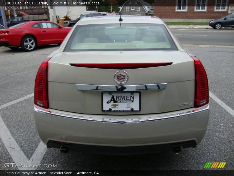 Gold Mist / Cashmere/Cocoa 2008 Cadillac CTS Sedan