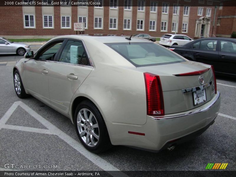 Gold Mist / Cashmere/Cocoa 2008 Cadillac CTS Sedan