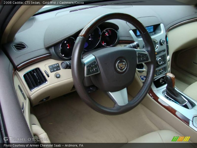 Gold Mist / Cashmere/Cocoa 2008 Cadillac CTS Sedan