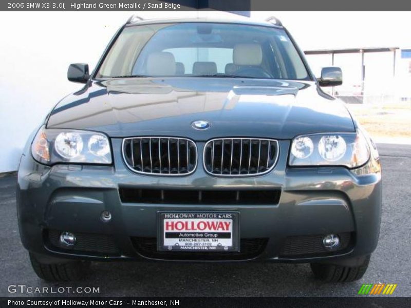 Highland Green Metallic / Sand Beige 2006 BMW X3 3.0i