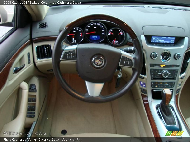 Gold Mist / Cashmere/Cocoa 2008 Cadillac CTS Sedan