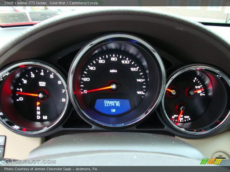 Gold Mist / Cashmere/Cocoa 2008 Cadillac CTS Sedan