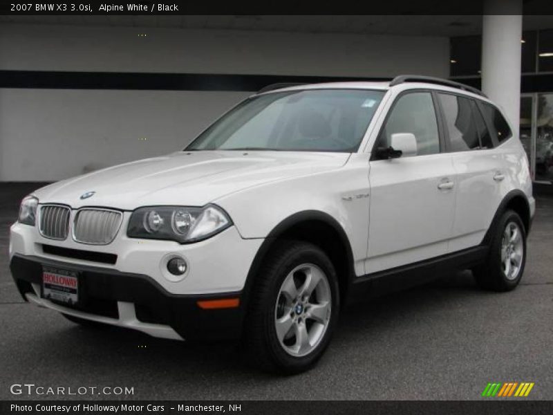 Alpine White / Black 2007 BMW X3 3.0si