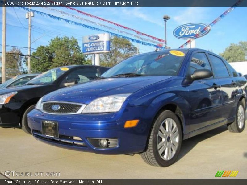 Sonic Blue Metallic / Dark Flint/Light Flint 2006 Ford Focus ZX4 SES Sedan