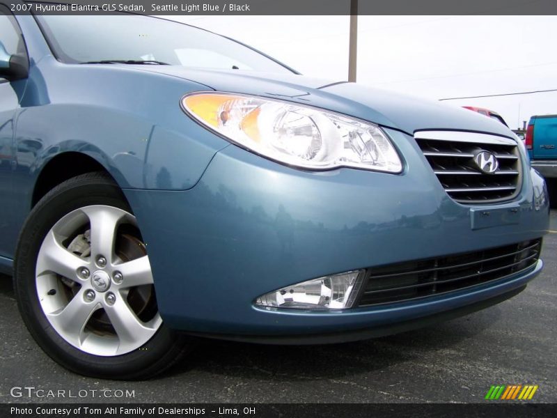 Seattle Light Blue / Black 2007 Hyundai Elantra GLS Sedan