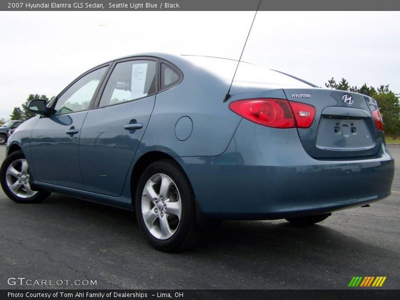 Seattle Light Blue / Black 2007 Hyundai Elantra GLS Sedan