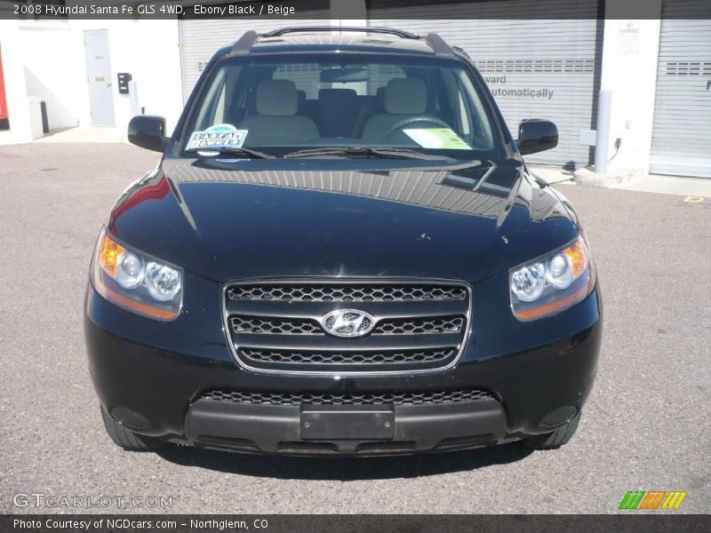 Ebony Black / Beige 2008 Hyundai Santa Fe GLS 4WD
