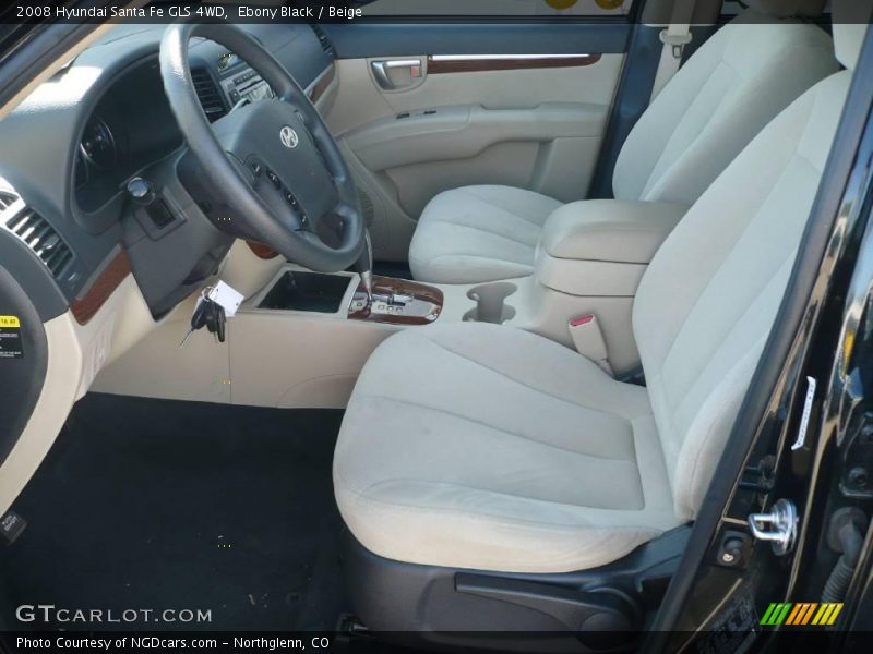 Ebony Black / Beige 2008 Hyundai Santa Fe GLS 4WD