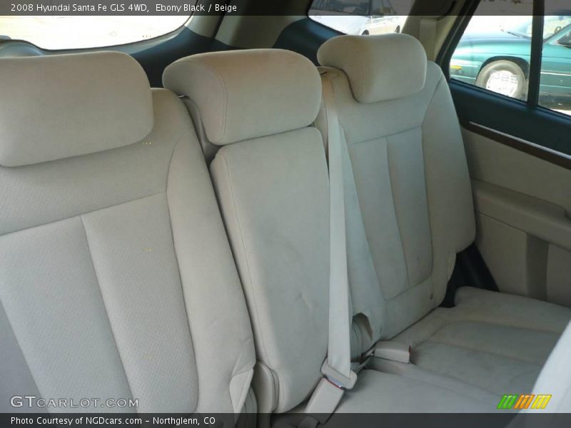 Ebony Black / Beige 2008 Hyundai Santa Fe GLS 4WD