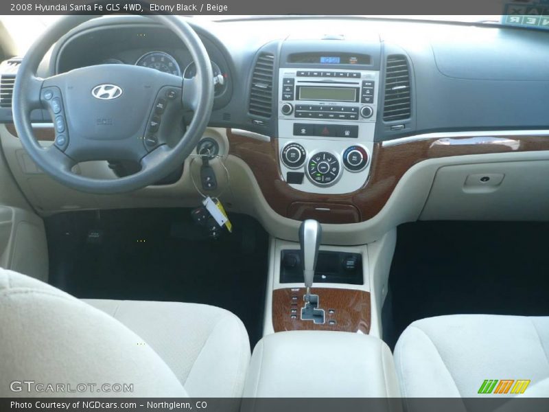 Ebony Black / Beige 2008 Hyundai Santa Fe GLS 4WD