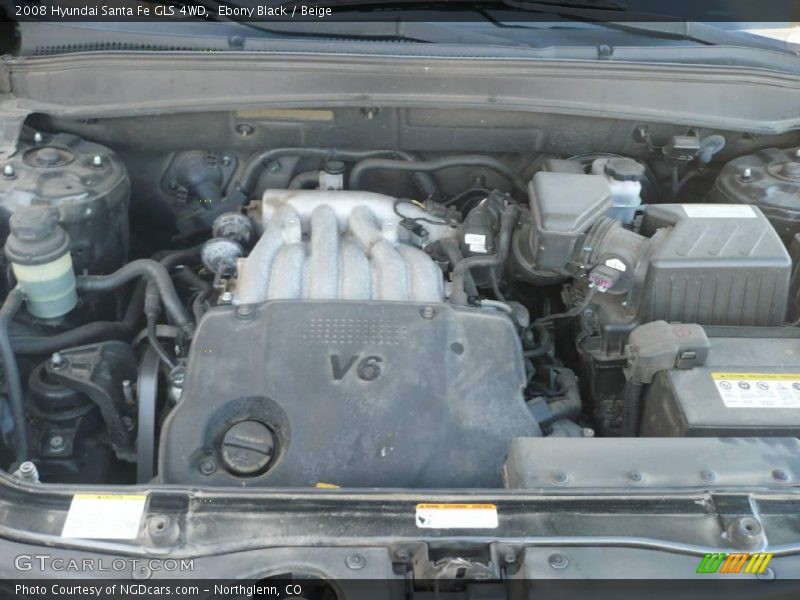 Ebony Black / Beige 2008 Hyundai Santa Fe GLS 4WD