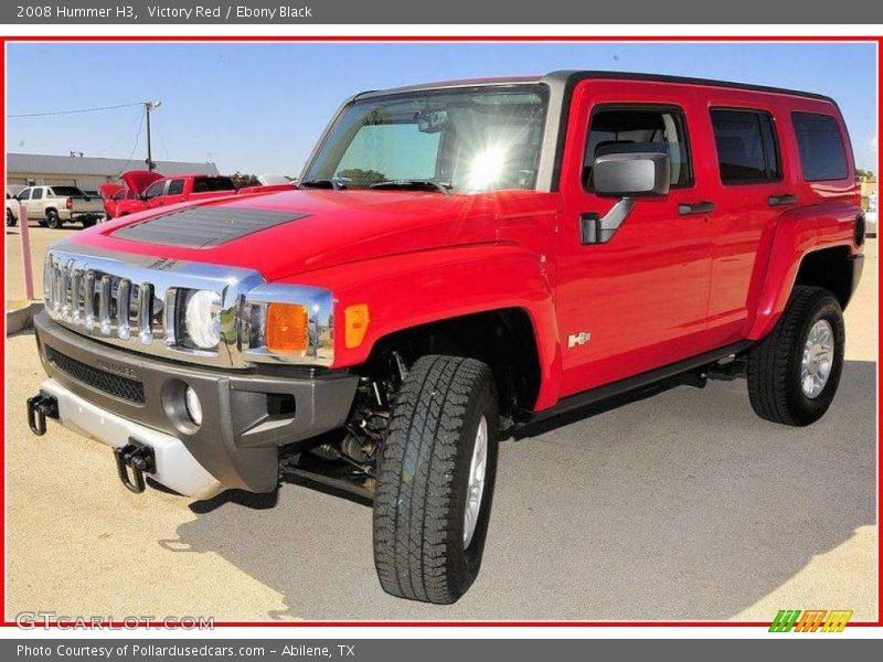 Victory Red / Ebony Black 2008 Hummer H3