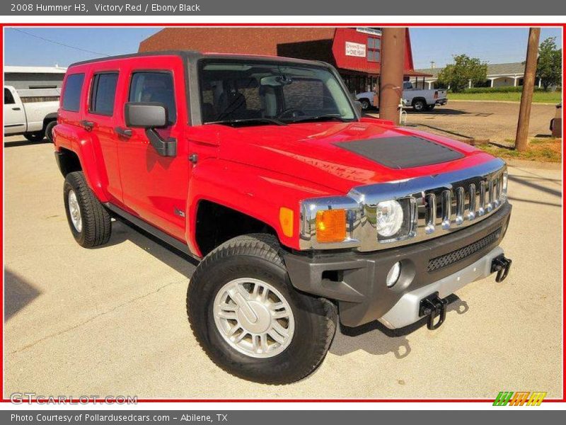 Victory Red / Ebony Black 2008 Hummer H3