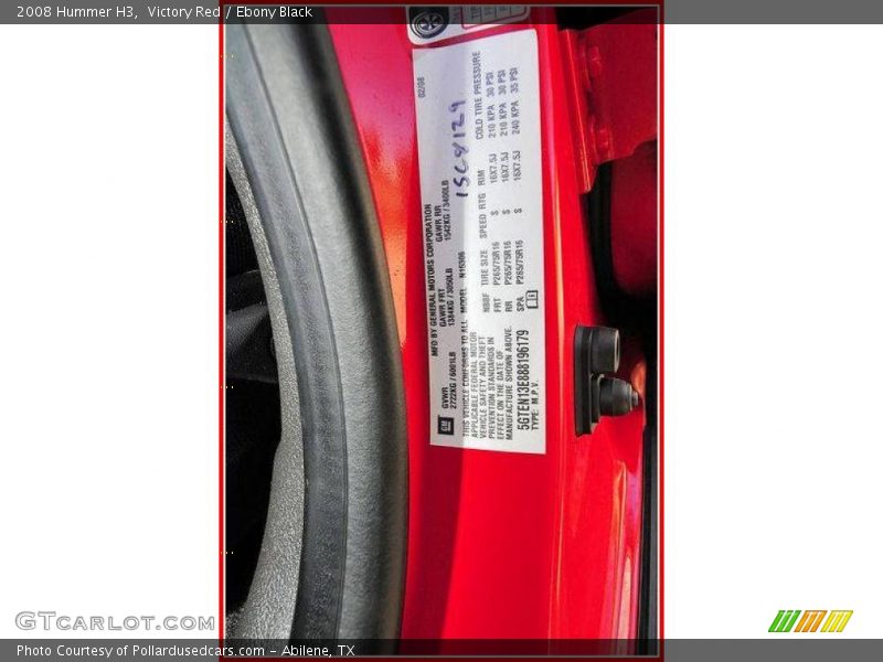 Victory Red / Ebony Black 2008 Hummer H3