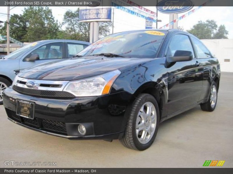 Black / Charcoal Black 2008 Ford Focus SES Coupe