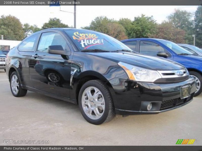 Black / Charcoal Black 2008 Ford Focus SES Coupe