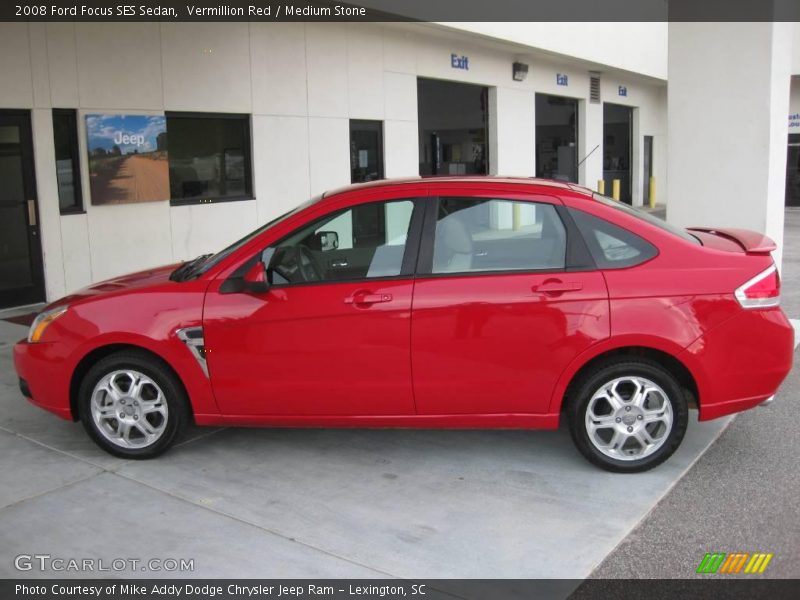 Vermillion Red / Medium Stone 2008 Ford Focus SES Sedan
