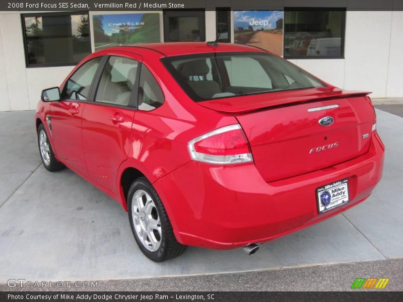 Vermillion Red / Medium Stone 2008 Ford Focus SES Sedan