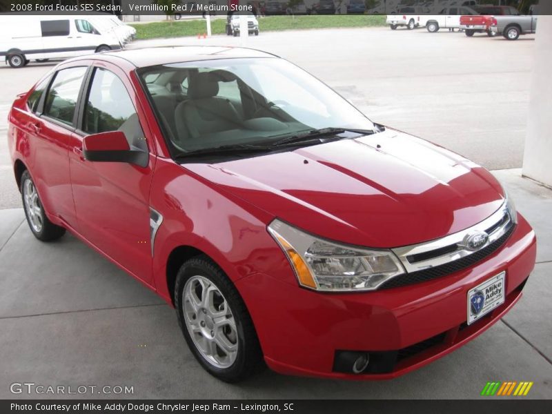Vermillion Red / Medium Stone 2008 Ford Focus SES Sedan