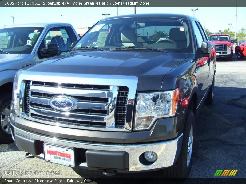 Stone Green Metallic / Stone/Medium Stone 2009 Ford F150 XLT SuperCab 4x4
