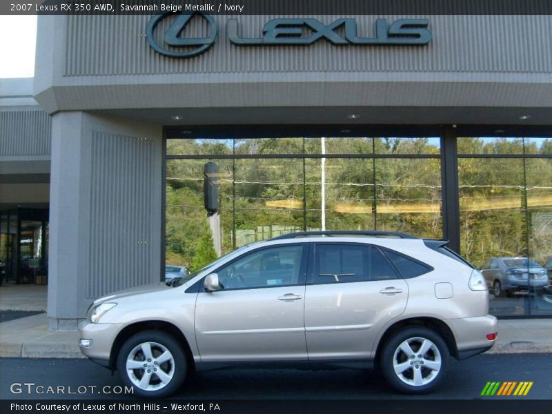 Savannah Beige Metallic / Ivory 2007 Lexus RX 350 AWD