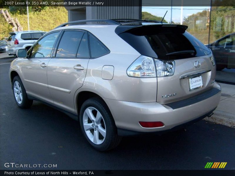 Savannah Beige Metallic / Ivory 2007 Lexus RX 350 AWD