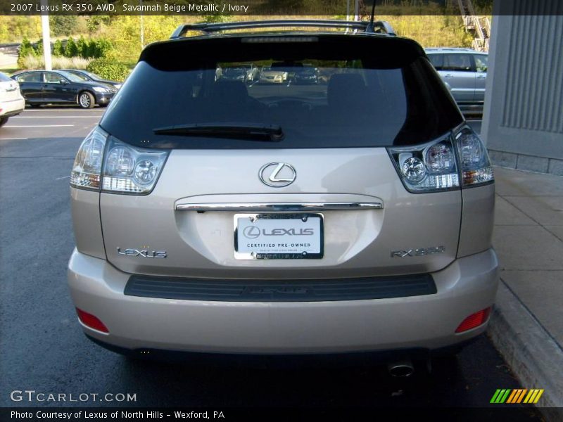 Savannah Beige Metallic / Ivory 2007 Lexus RX 350 AWD