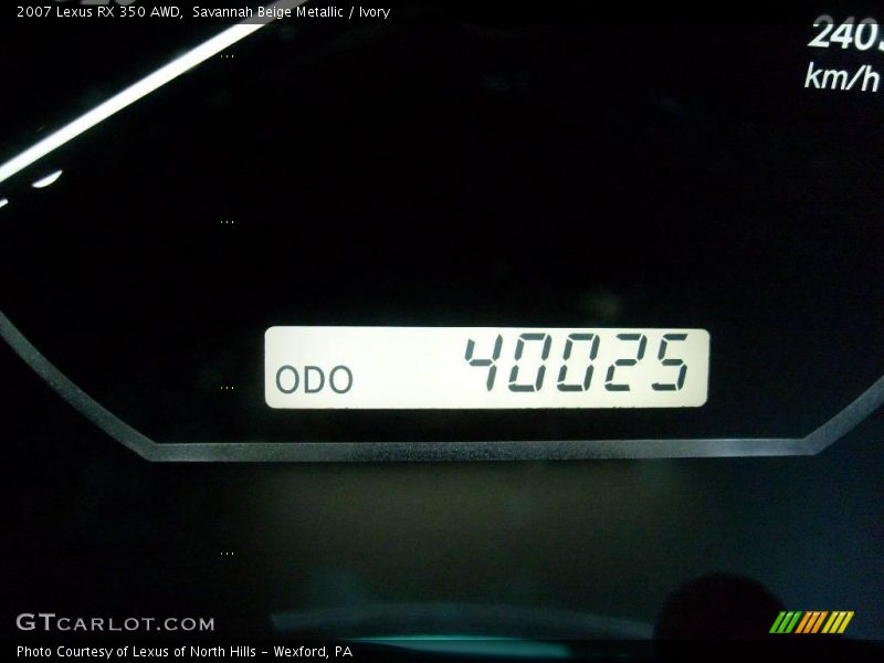 Savannah Beige Metallic / Ivory 2007 Lexus RX 350 AWD