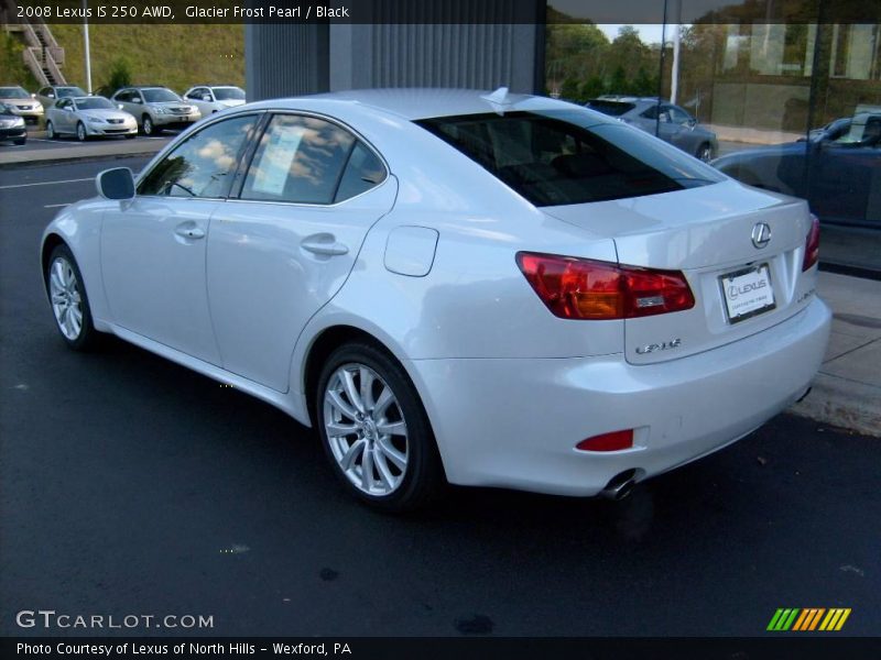 Glacier Frost Pearl / Black 2008 Lexus IS 250 AWD