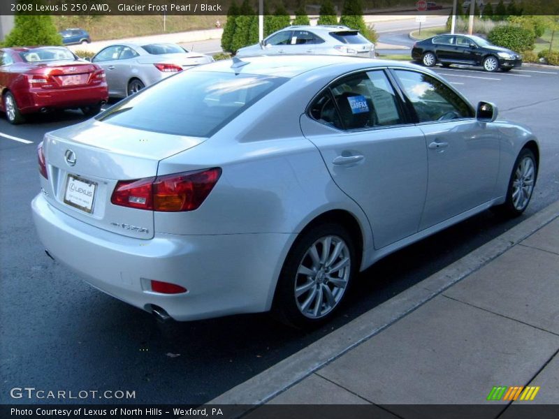 Glacier Frost Pearl / Black 2008 Lexus IS 250 AWD
