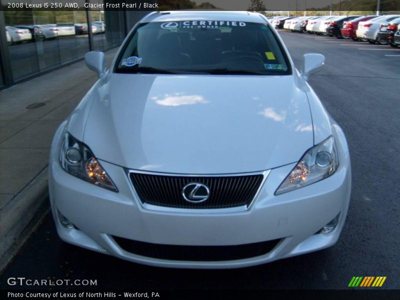 Glacier Frost Pearl / Black 2008 Lexus IS 250 AWD