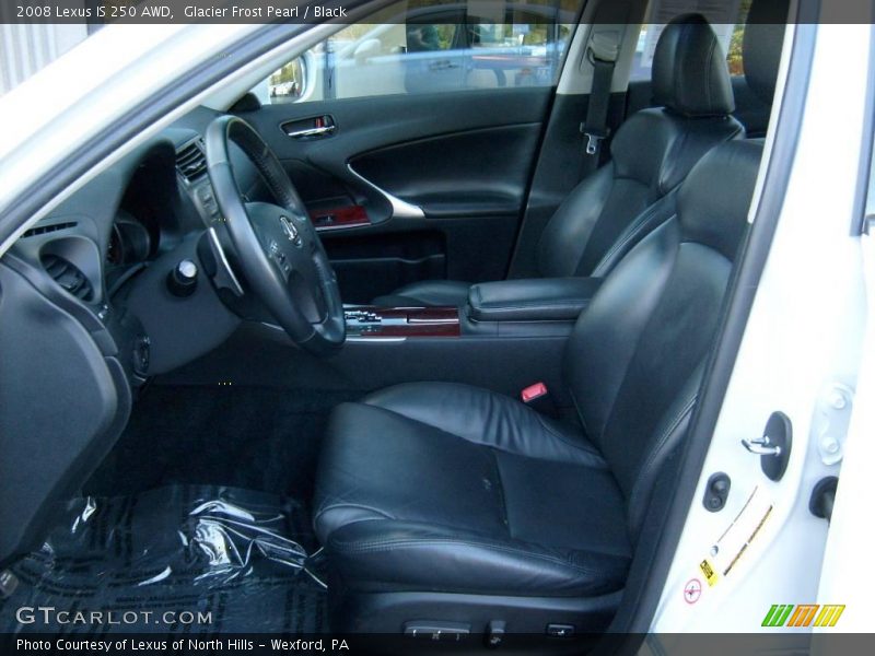 Glacier Frost Pearl / Black 2008 Lexus IS 250 AWD