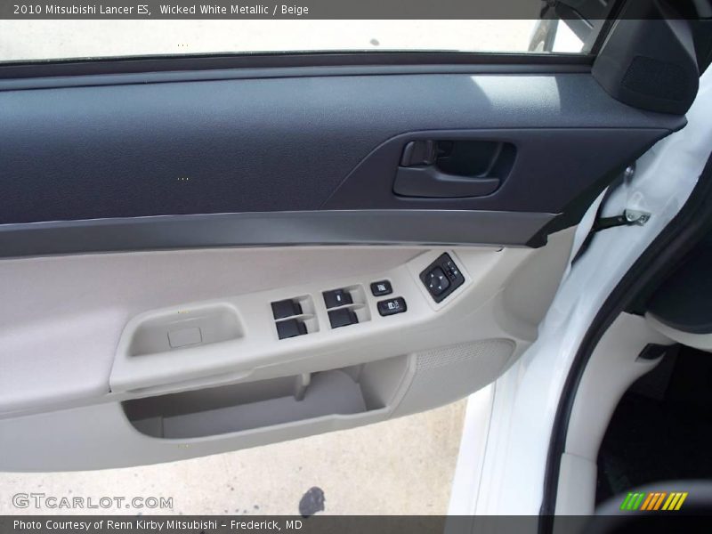 Wicked White Metallic / Beige 2010 Mitsubishi Lancer ES