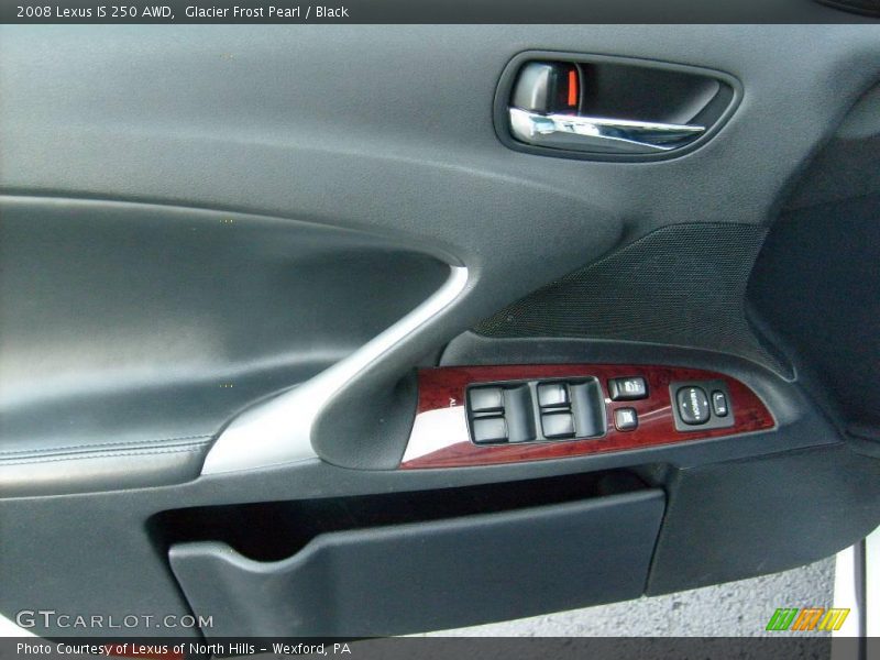 Glacier Frost Pearl / Black 2008 Lexus IS 250 AWD