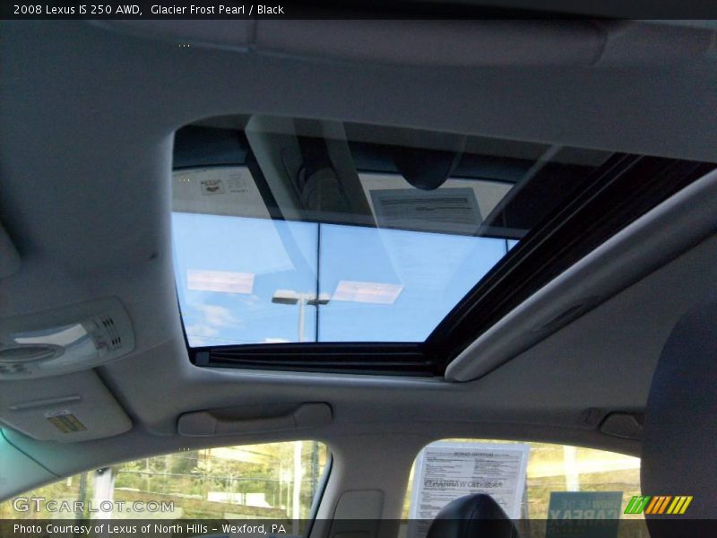 Glacier Frost Pearl / Black 2008 Lexus IS 250 AWD