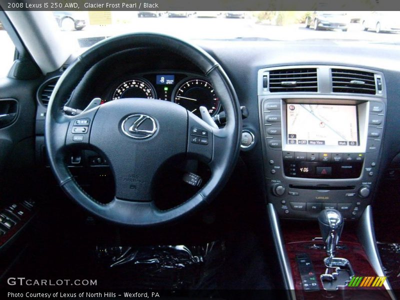 Glacier Frost Pearl / Black 2008 Lexus IS 250 AWD