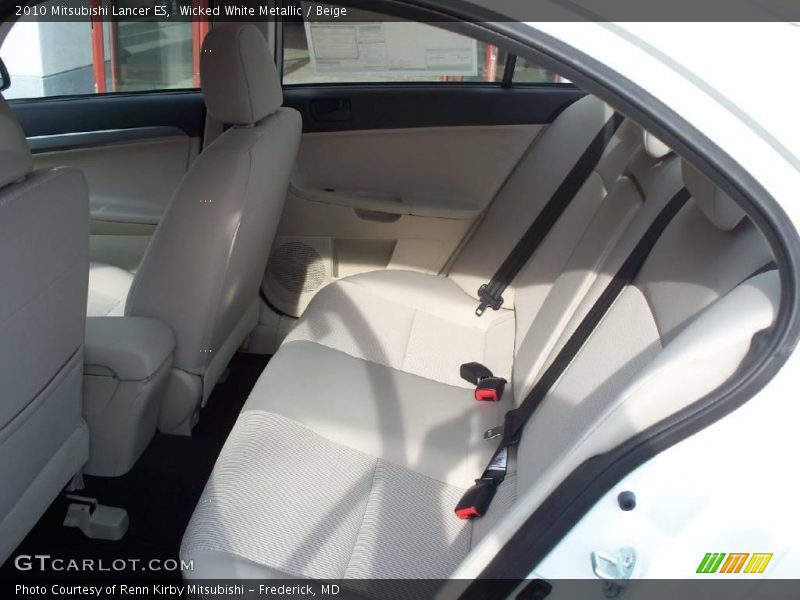 Wicked White Metallic / Beige 2010 Mitsubishi Lancer ES
