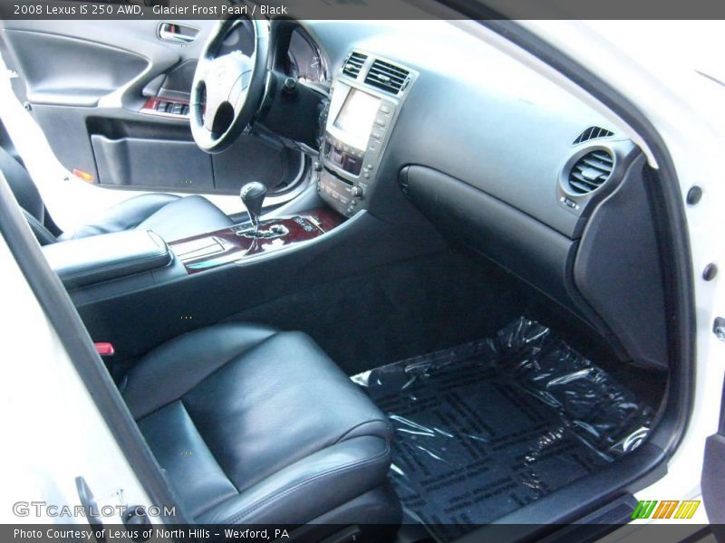 Glacier Frost Pearl / Black 2008 Lexus IS 250 AWD
