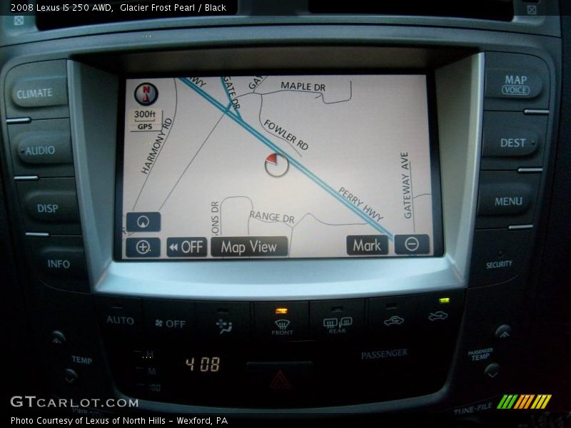 Glacier Frost Pearl / Black 2008 Lexus IS 250 AWD