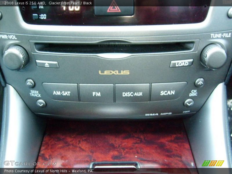 Glacier Frost Pearl / Black 2008 Lexus IS 250 AWD