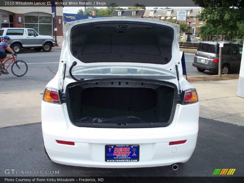 Wicked White Metallic / Beige 2010 Mitsubishi Lancer ES
