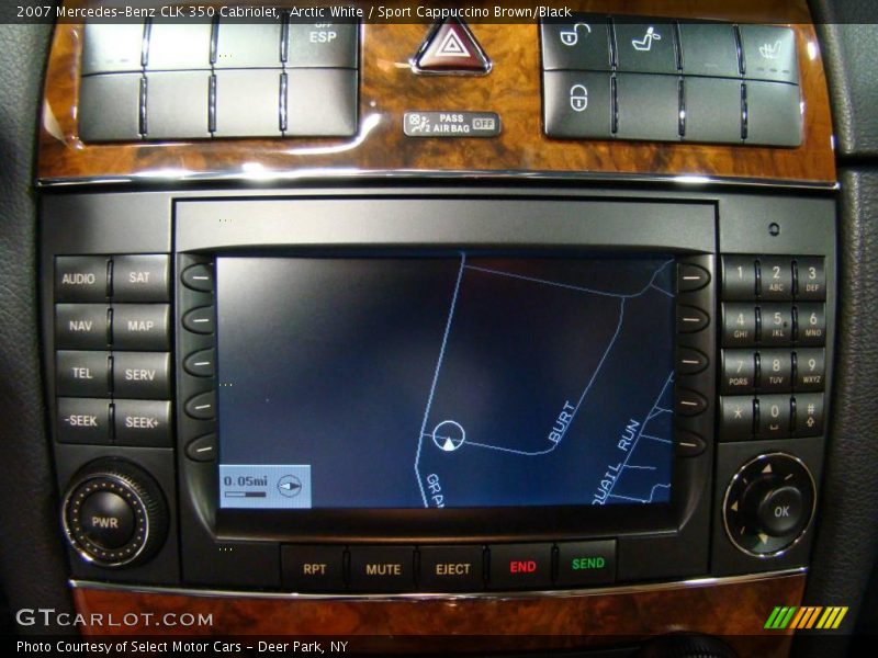 Arctic White / Sport Cappuccino Brown/Black 2007 Mercedes-Benz CLK 350 Cabriolet