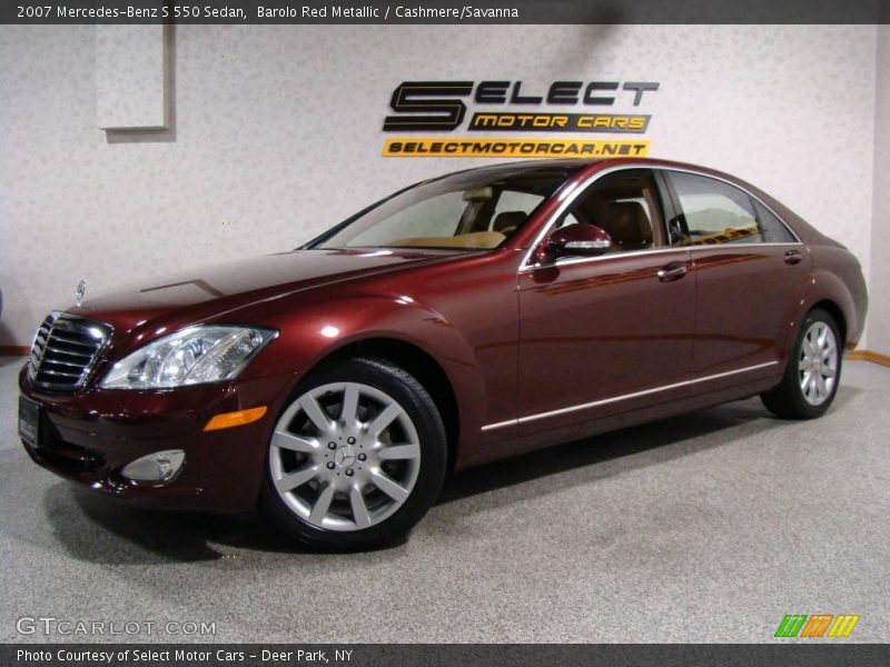 Barolo Red Metallic / Cashmere/Savanna 2007 Mercedes-Benz S 550 Sedan
