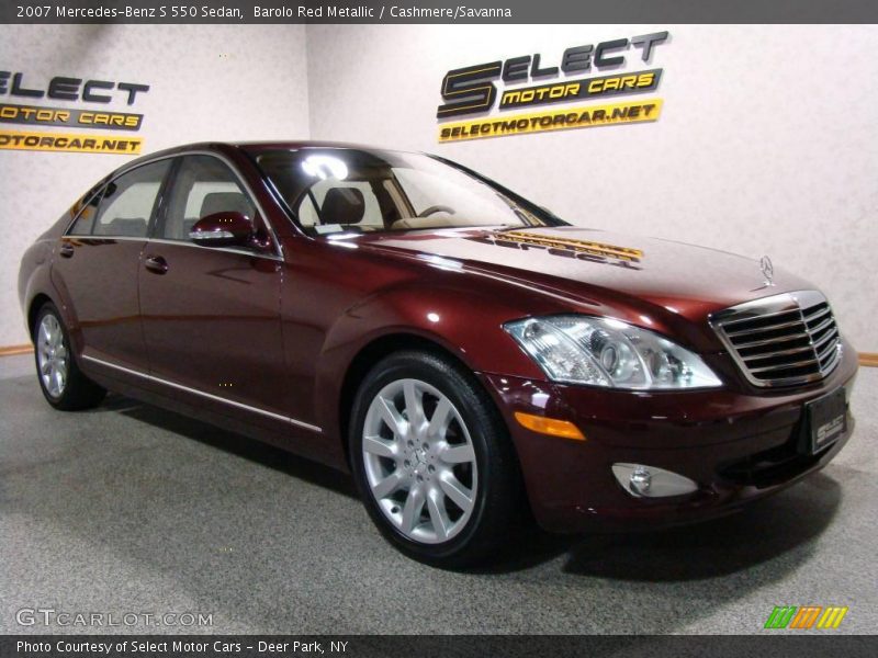 Barolo Red Metallic / Cashmere/Savanna 2007 Mercedes-Benz S 550 Sedan