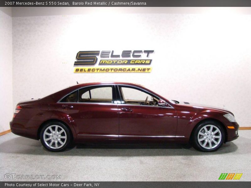 Barolo Red Metallic / Cashmere/Savanna 2007 Mercedes-Benz S 550 Sedan