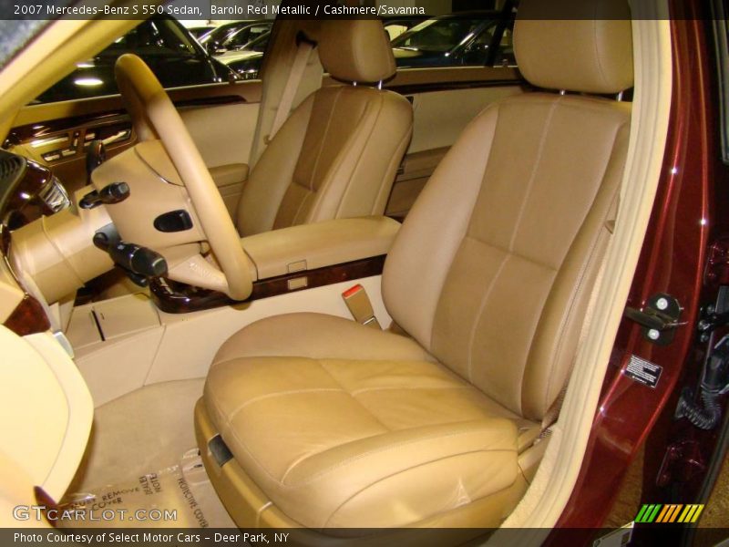 Barolo Red Metallic / Cashmere/Savanna 2007 Mercedes-Benz S 550 Sedan