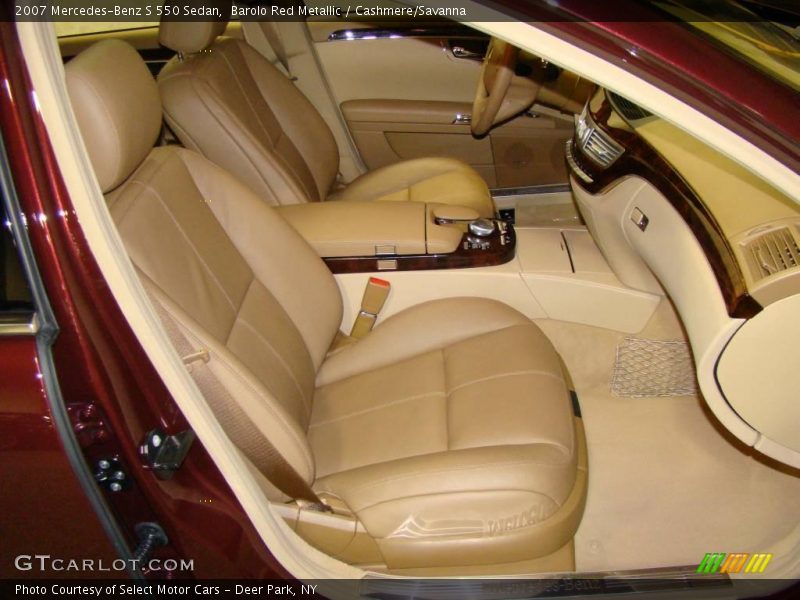 Barolo Red Metallic / Cashmere/Savanna 2007 Mercedes-Benz S 550 Sedan