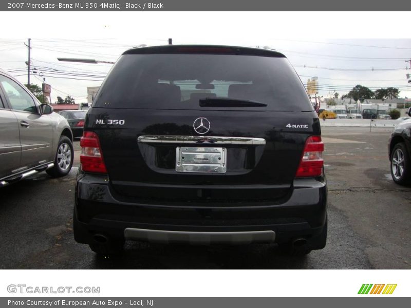 Black / Black 2007 Mercedes-Benz ML 350 4Matic