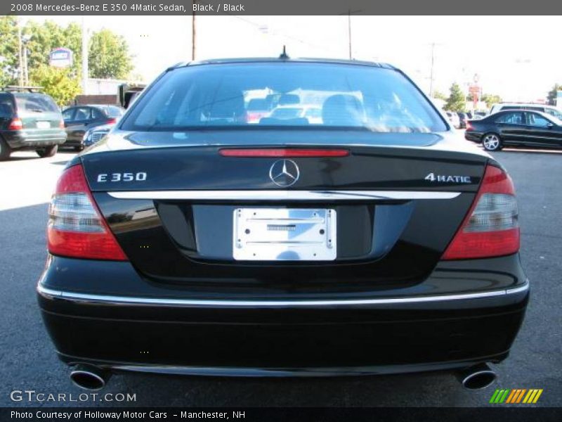 Black / Black 2008 Mercedes-Benz E 350 4Matic Sedan