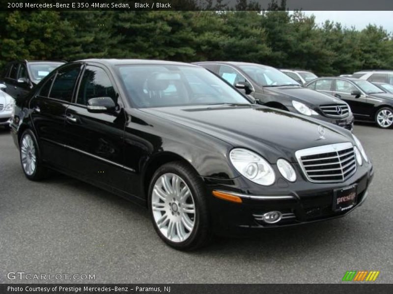 Black / Black 2008 Mercedes-Benz E 350 4Matic Sedan